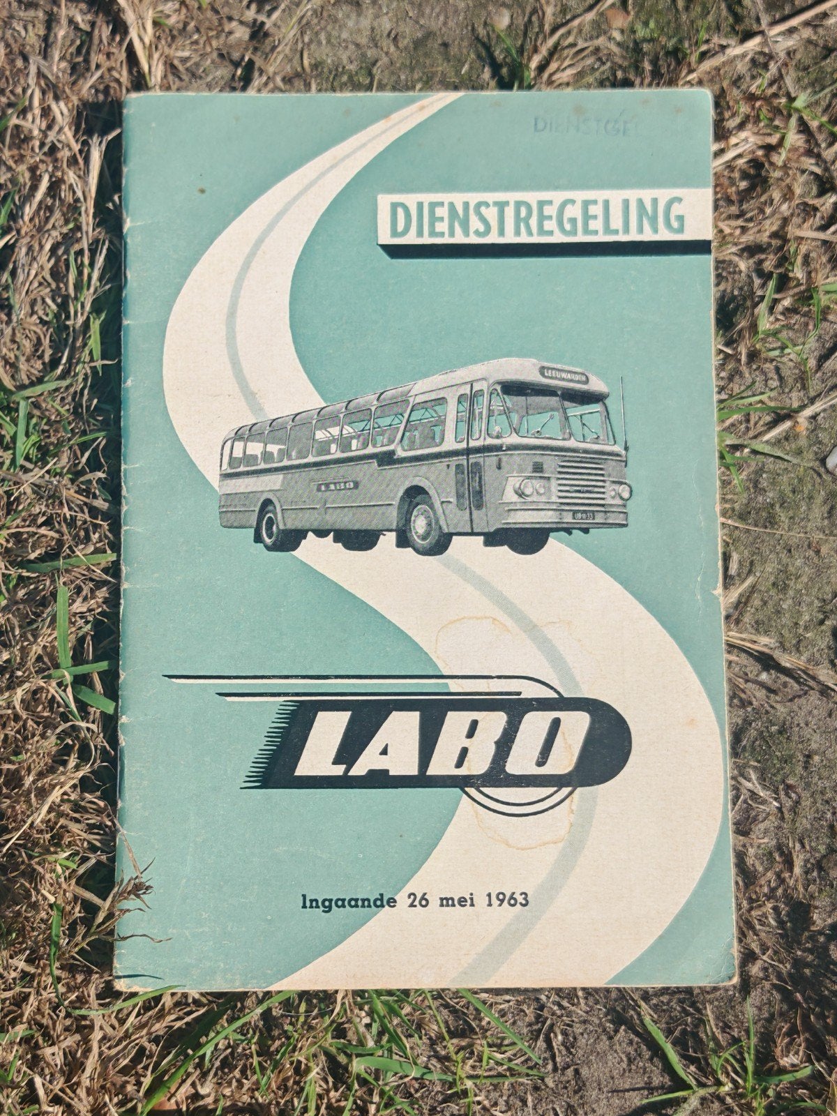 Dienstregeling LABO Bus 1963 (Leiden), Verzamelen, Ophalen of Verzenden, Bus of Metro