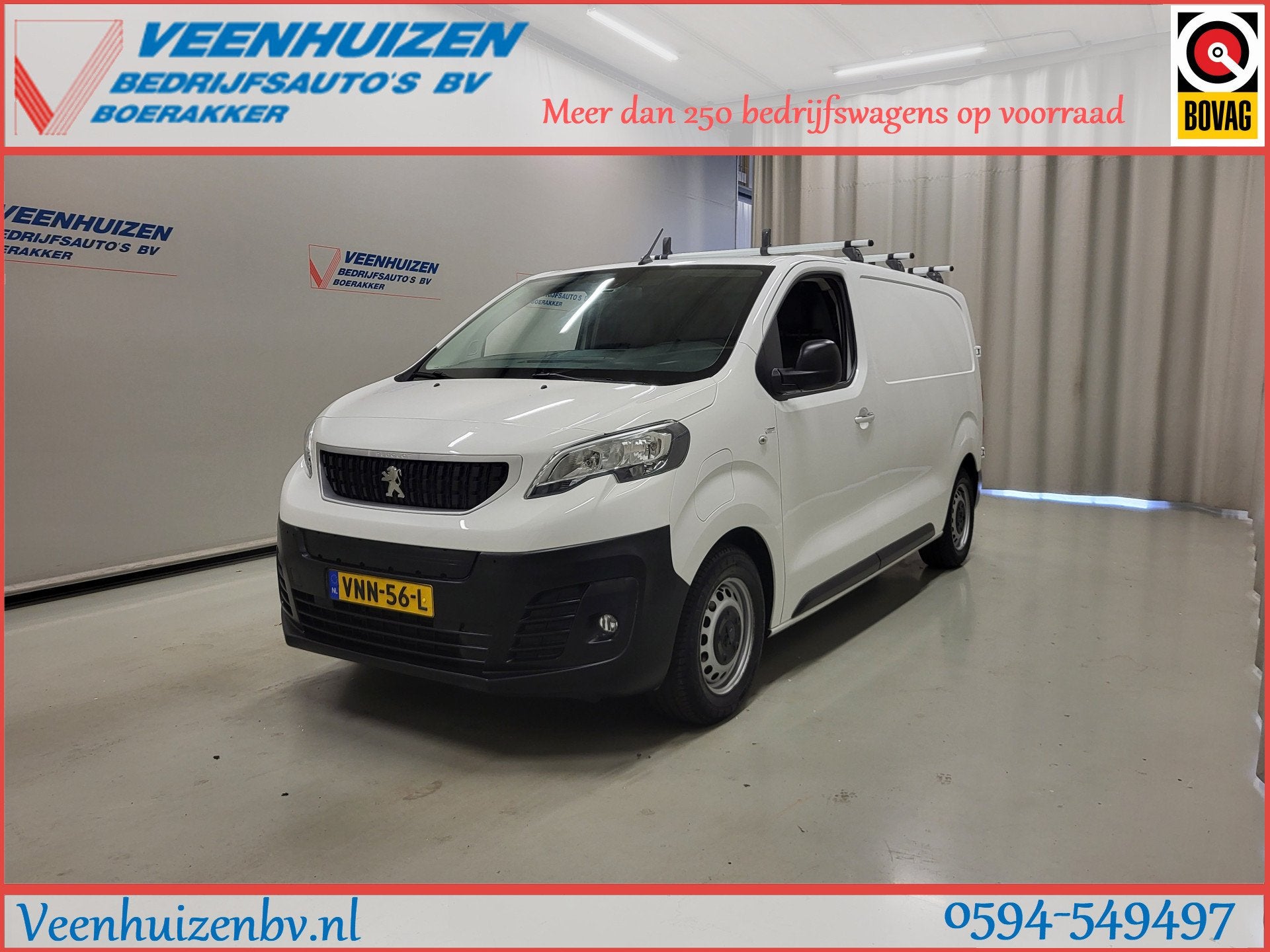 Peugeot e-Expert 75kWh Elektrisch! (bj 2020), 136 pk, Gebruikt, Wit, 75 kWh