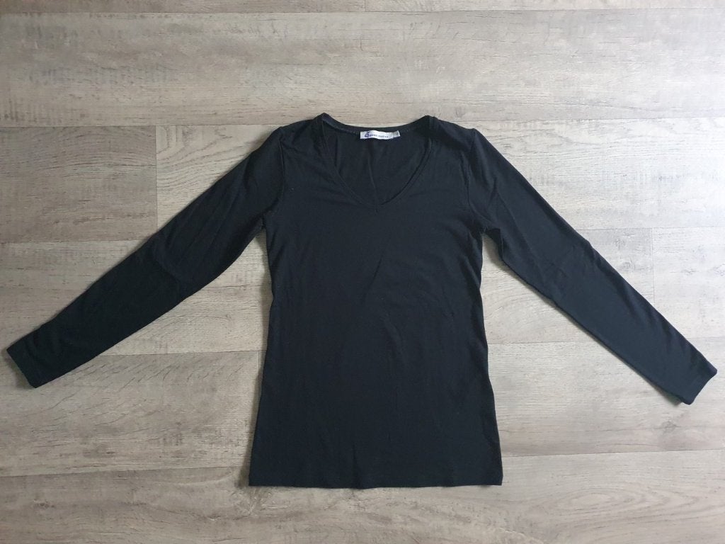 Zwart shirt van Queen mum maat S, Kleding | Dames, Positiekleding, Zwart, Queen mum, Zo goed als nieuw, Maat 36 (S)
