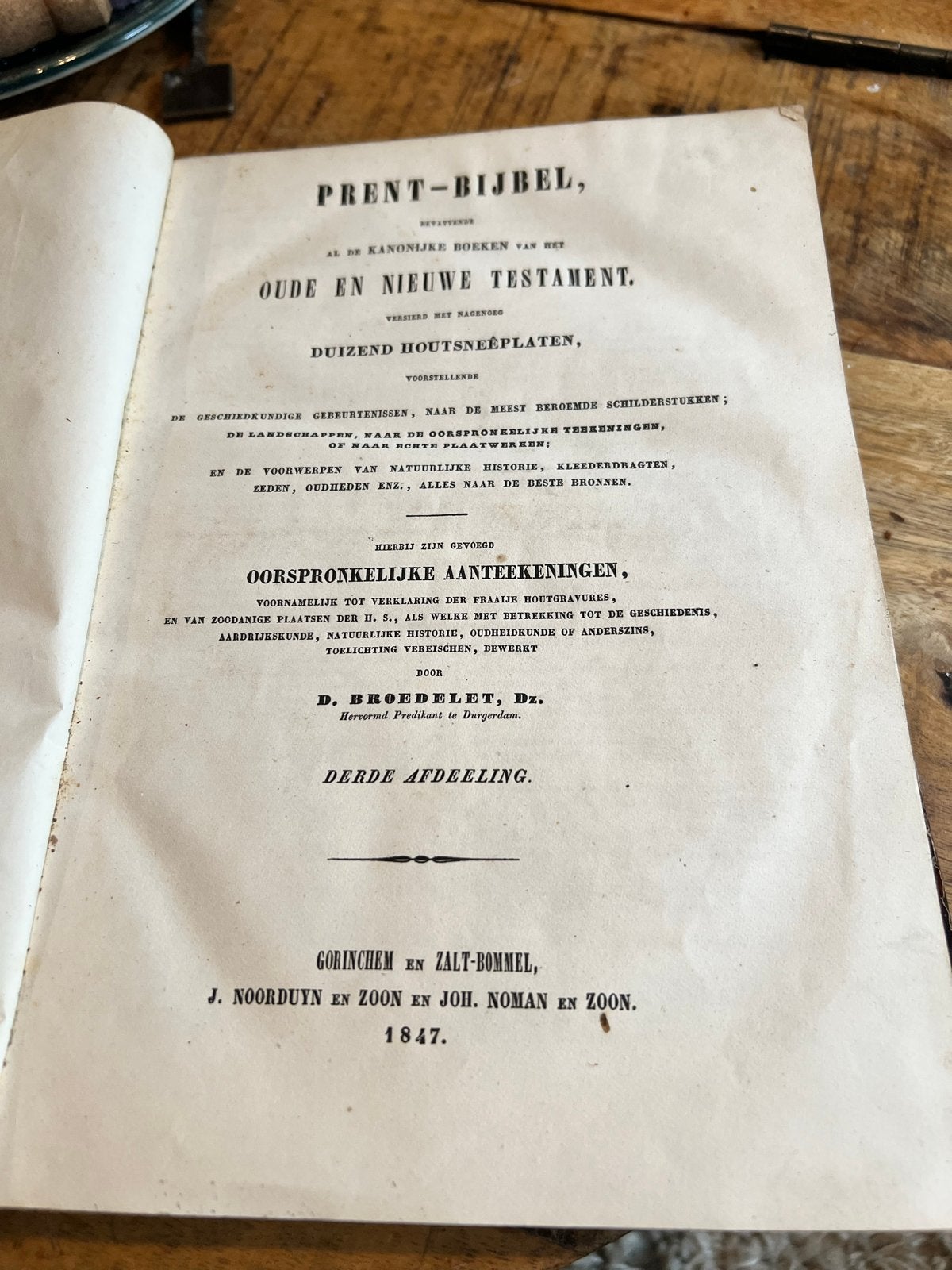 Prent-Bijbel, Oude en Nieuwe Testament, 1847, Ophalen of Verzenden