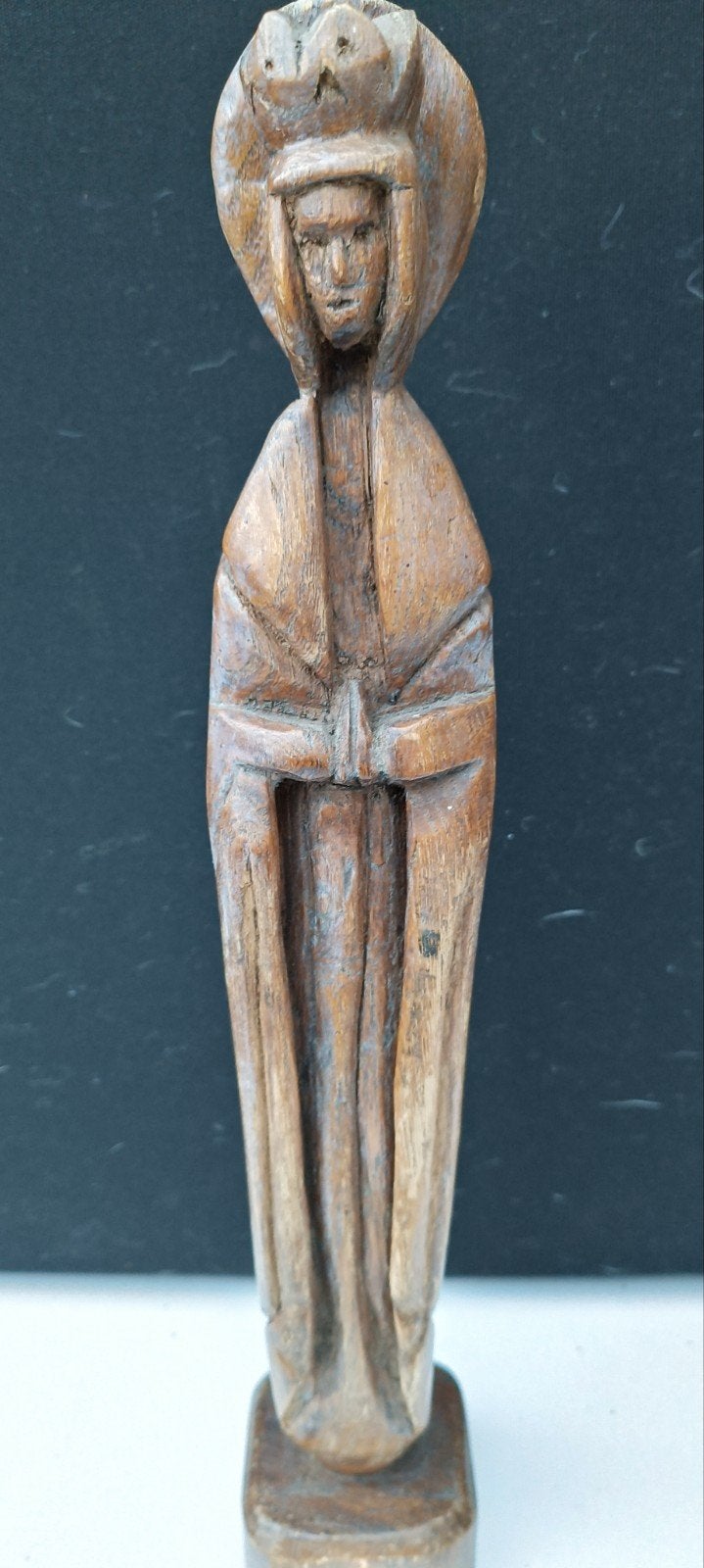 Antiek Houten Maria Beeld - Religieuze Kunst, Antiek en Kunst, Antiek | Religie, Ophalen of Verzenden
