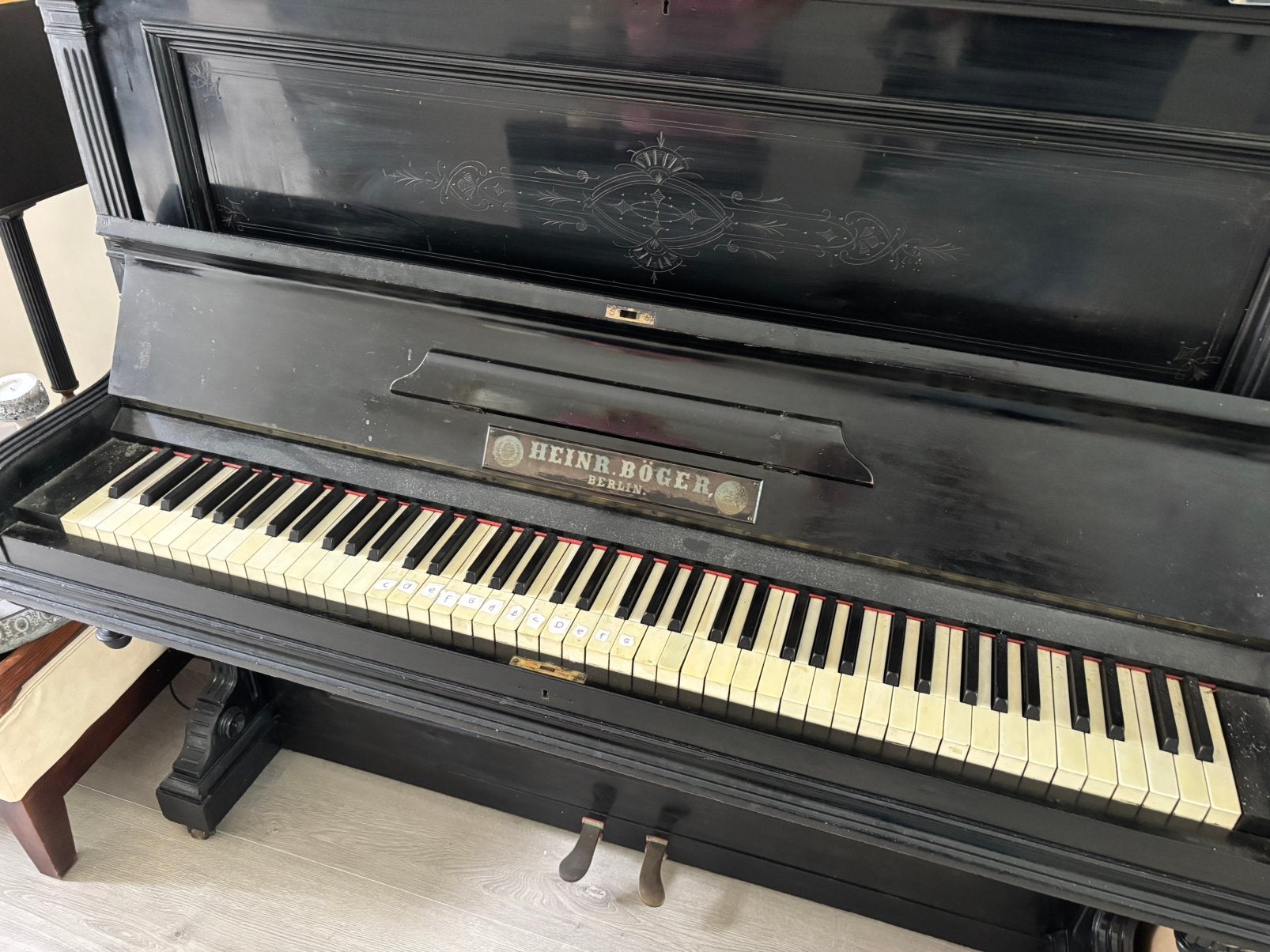Zwarte piano, Muziek en Instrumenten, Piano's, Gebruikt, Zwart, Ophalen of Verzenden, Piano