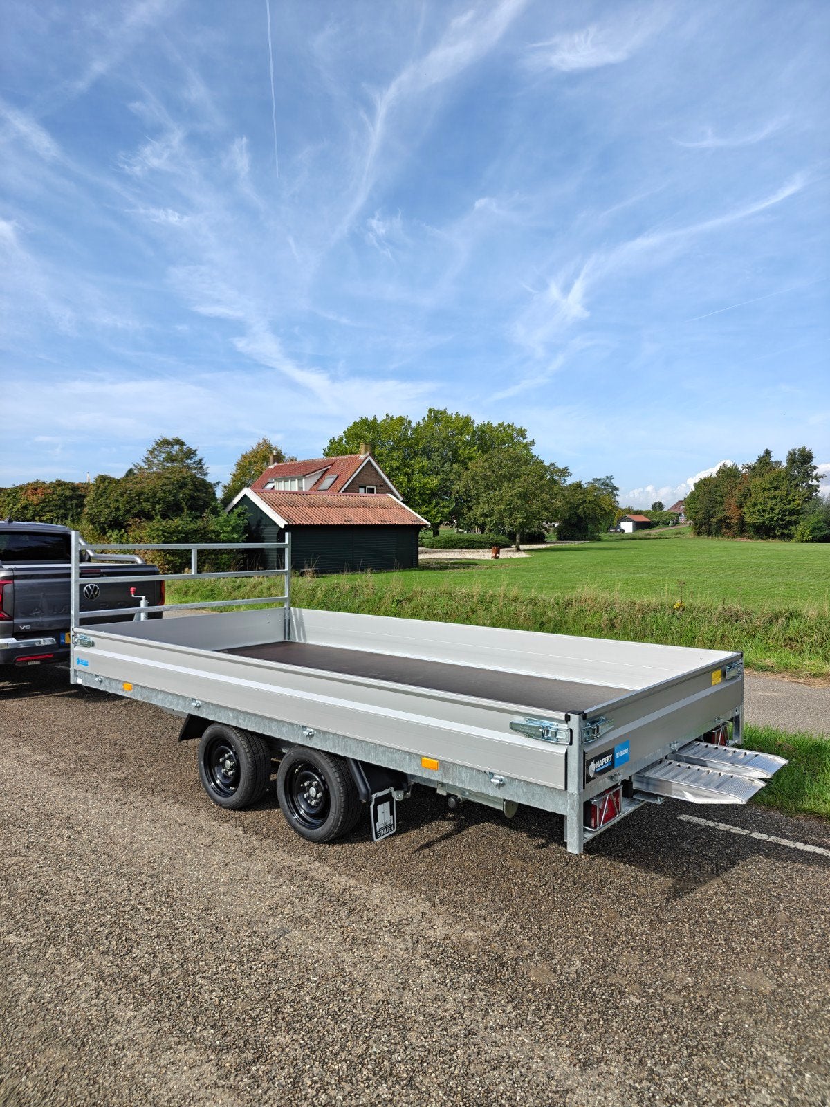 Demo Hapert plateau aanhanger 3500KG + rijplaten, Auto diversen, Ophalen of Verzenden