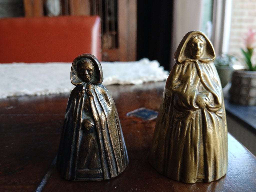 Tafelbel tafelbellen /handbellen non, nonnen koper en brons, Ophalen of Verzenden, Brons