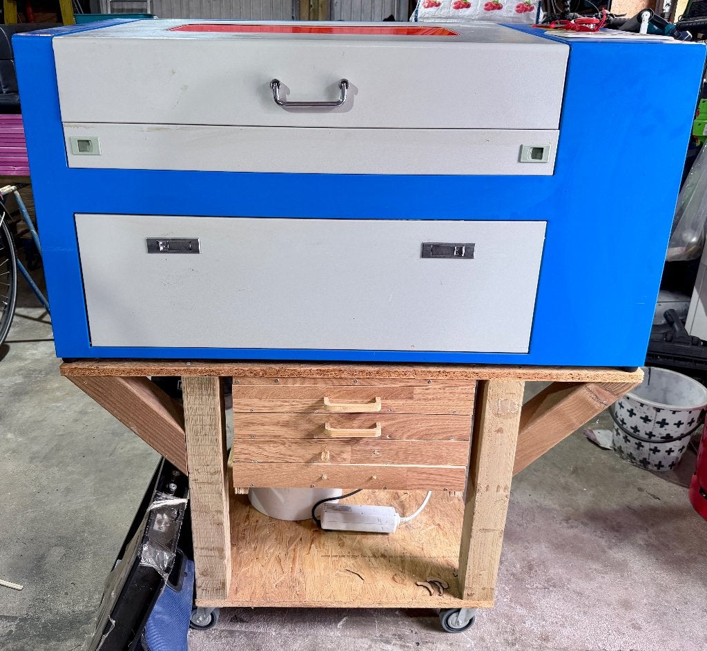 Complete CO2 Lasermachine 50x30 cm (Ruida 644XG) - 50W, Ophalen, Gebruikt, Overige thema's, Overige materialen