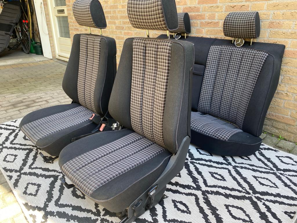 Mercedes 190E W201 Interieur Set Karo - Gebruikt, Ophalen, Gebruikt, Mercedes-Benz