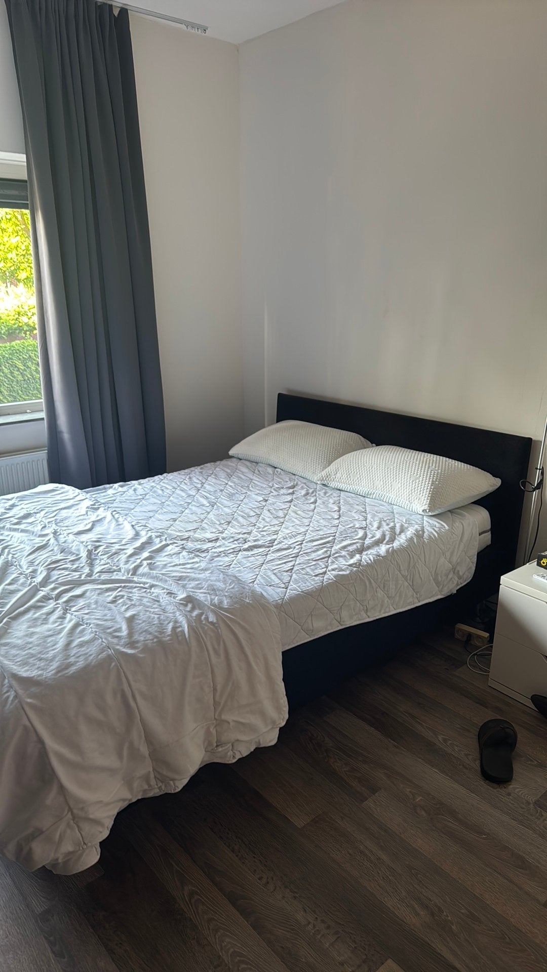 Bed, Ophalen, Eenpersoons, Zwart, Hout