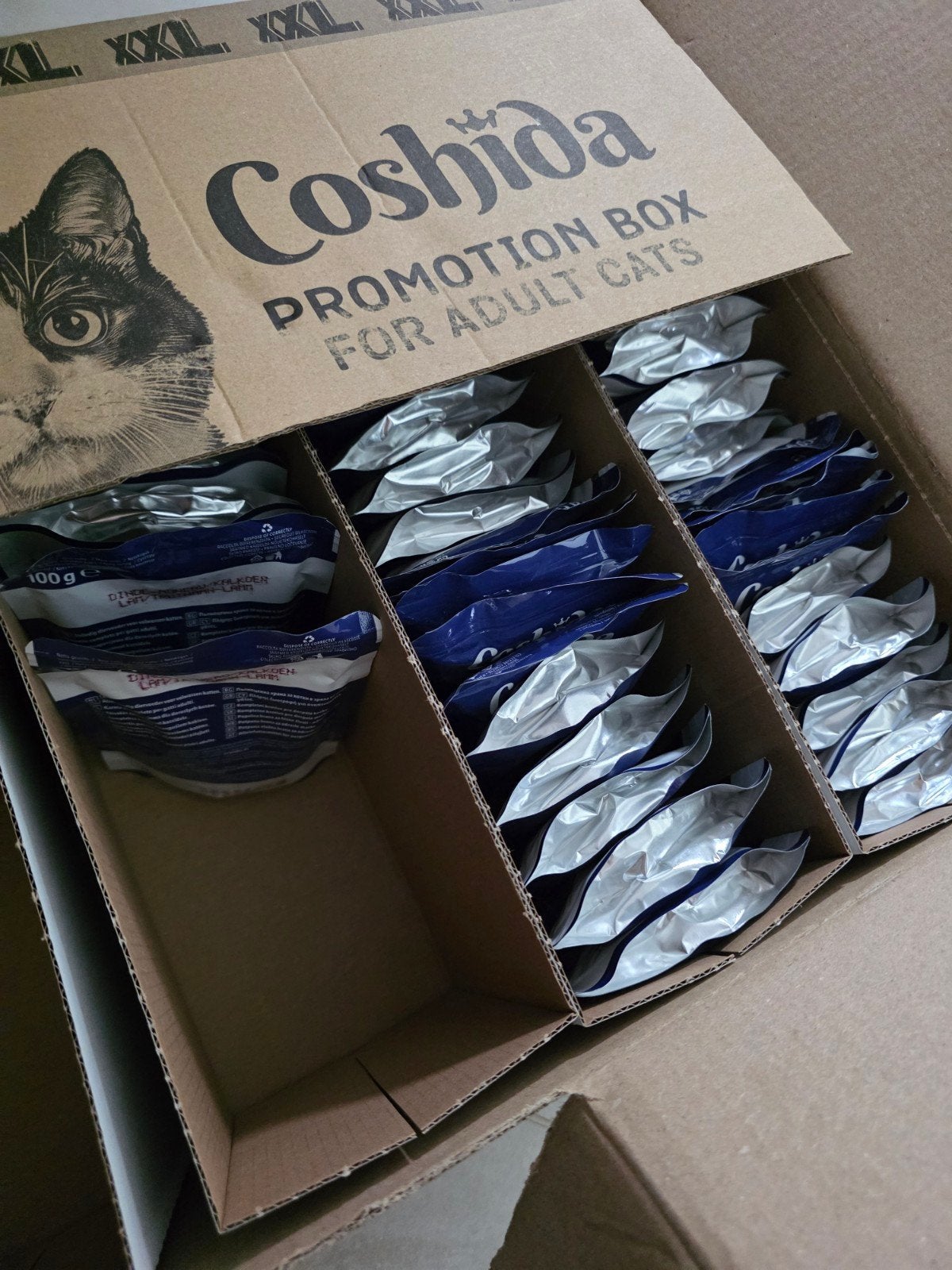 Coshida kattenvoer natvoer zakjes, Ophalen