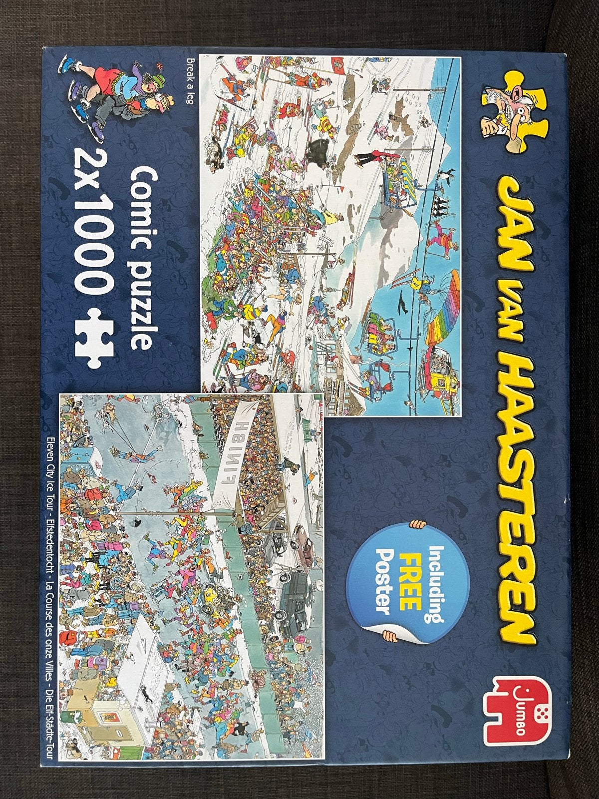 2 Jan van Haasteren puzzels - 2x1000 stukjes, Ophalen of Verzenden, Meer dan 50 stukjes, Gebruikt, 6 jaar of ouder
