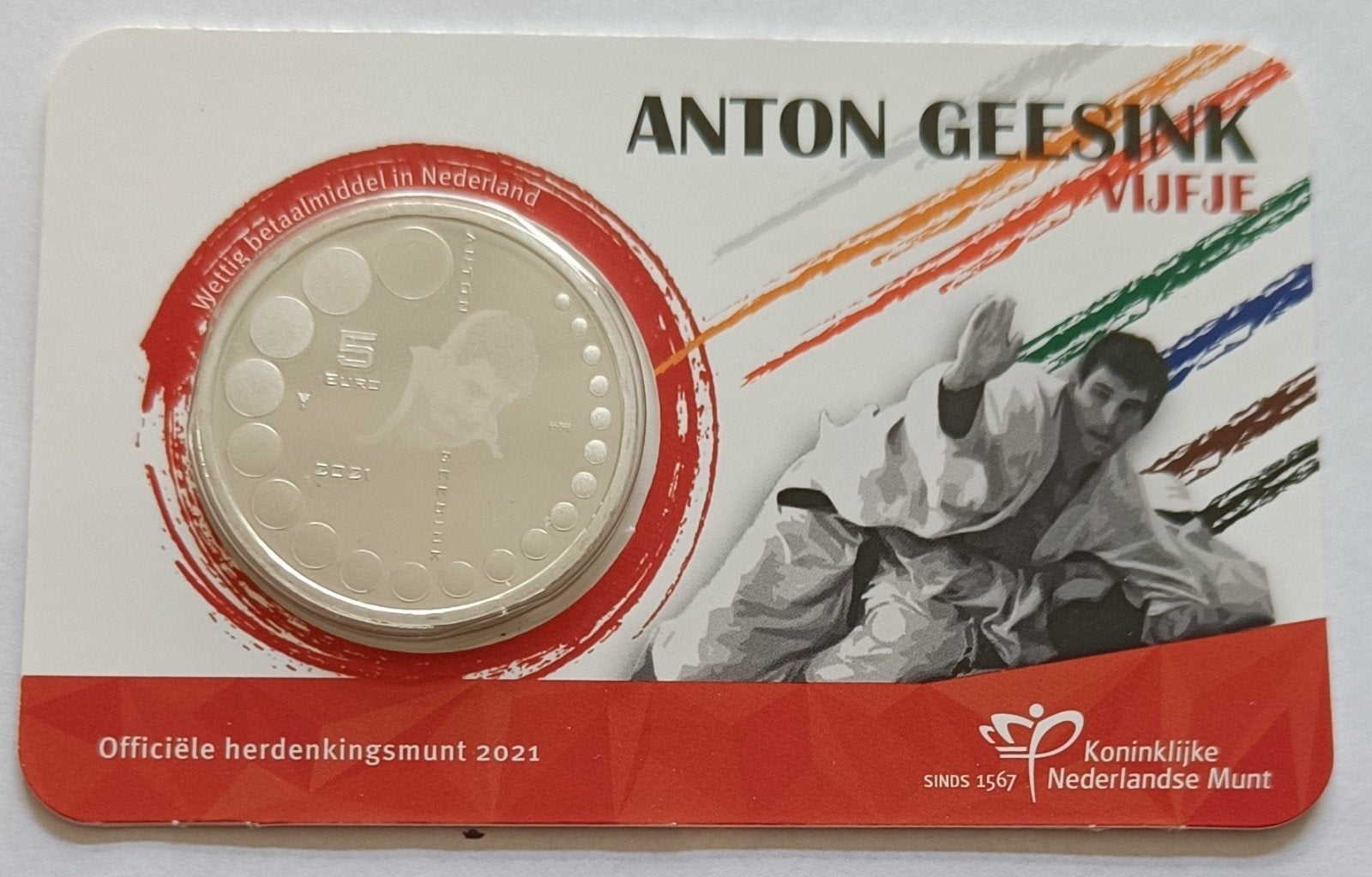 Anton Geesink Vijfje (unc.), Ophalen, 5 euro