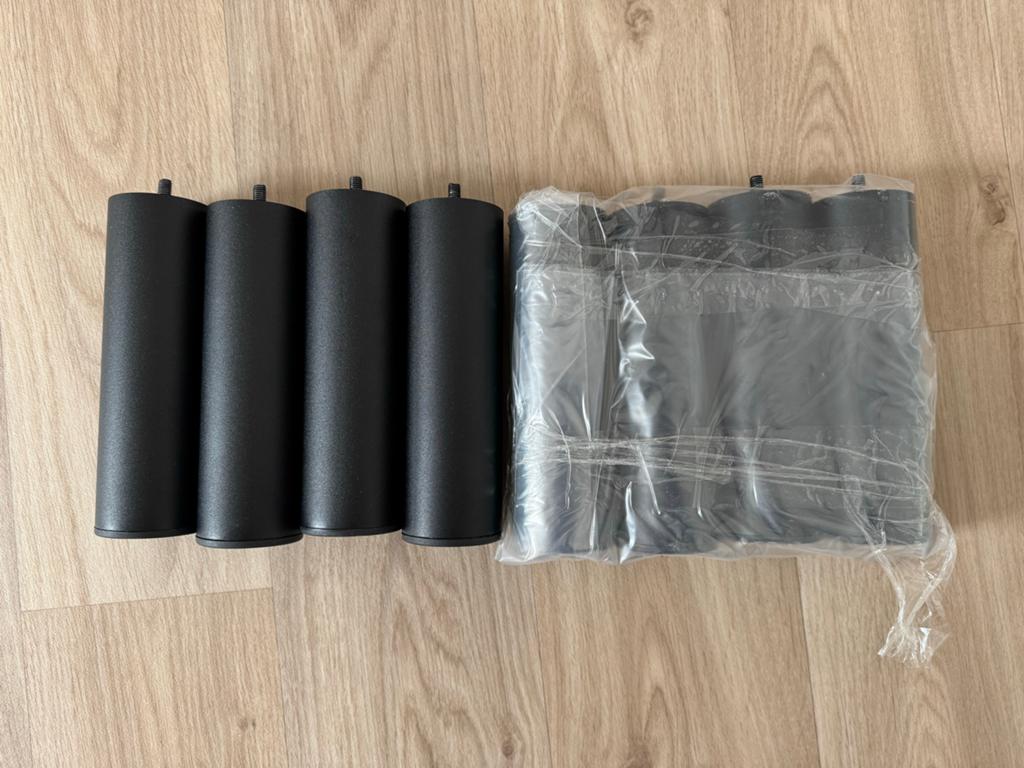 Bedpoten / meubelpoten NIEUW - 8 stuks - 20 cm - Zwart, Zwart, Ophalen of Verzenden, Metaal, Nieuw