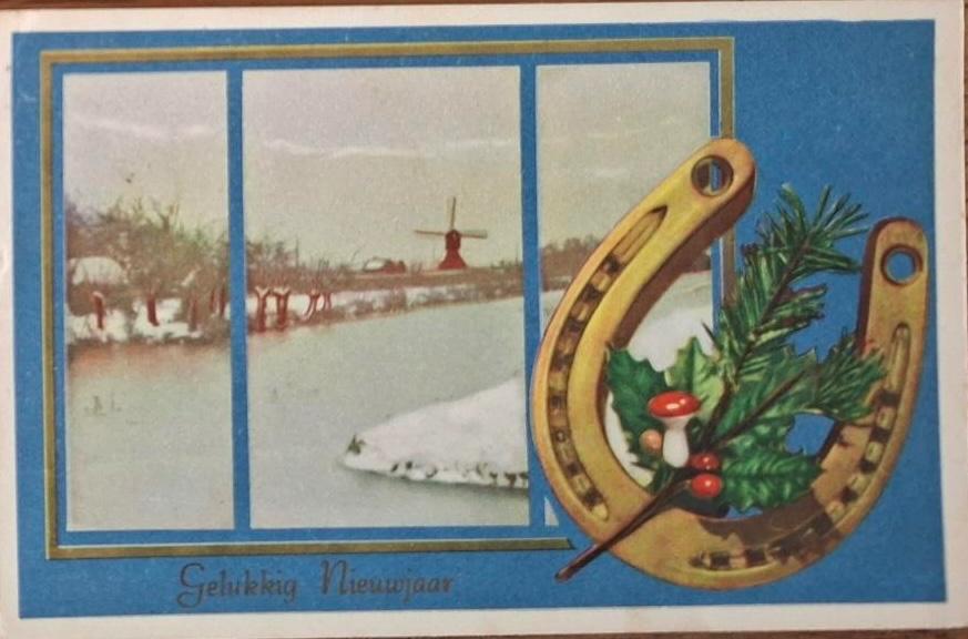 Prachtige uitkijk op Molen en rivier- Hoefijzer, Verzenden, 1920 tot 1940, Gelopen, Feest(dag)