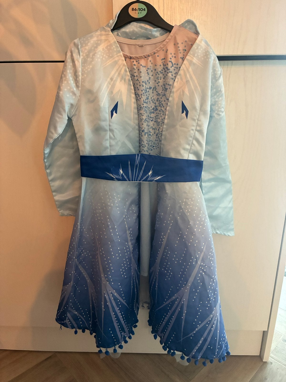 Elsa jurk Frozen met cape en legging, Ophalen of Verzenden, Gebruikt, Meisje, Jurk of Rok