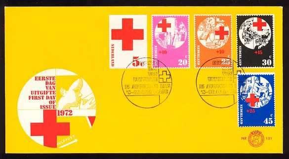 Nederland FDC E121 Zonder Adres, Rode Kruis 1972, Postzegels en Munten, Postzegels | Eerstedagenveloppen, Onbeschreven, Nederland