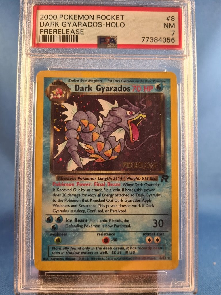 Dark Gyarados 8/82 - Team Rocket (PSA 7), Hobby en Vrije tijd, Verzenden, Gebruikt