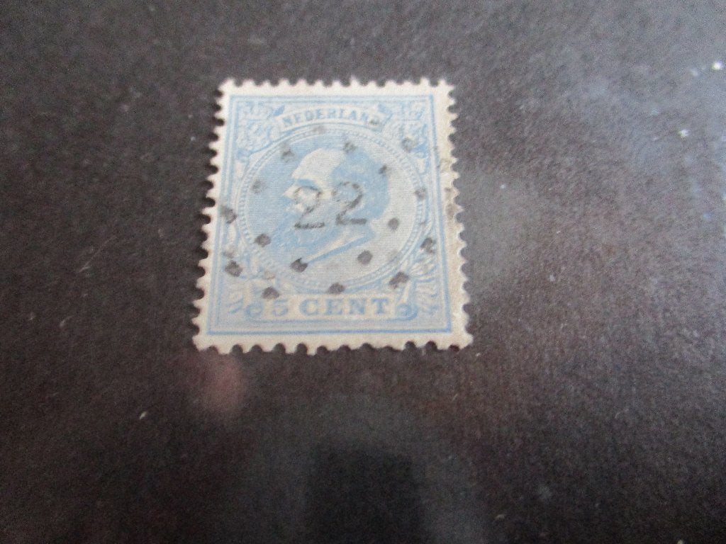 postzegel plaatfout NVPH 19 plaat PM2 puntstempel 22, Postzegels en Munten, Postzegels | Nederland, Ophalen of Verzenden, T/m 1940
