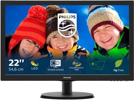 Philips monitor 223V5LHSB2 21,5'' - nieuw in doos, Philips, 3 tot 5 ms, Kantelbaar, HDMI