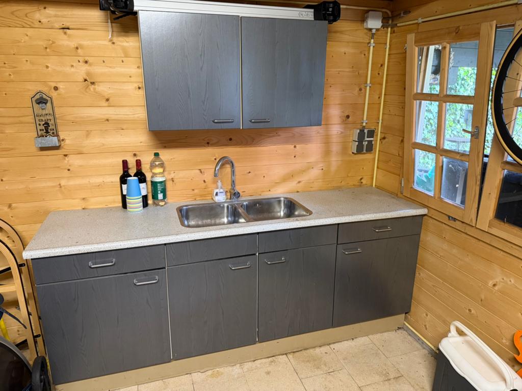 Keukenblok 221CM, Huis en Inrichting, Keuken | Complete keukens, Ophalen, Gebruikt, Wit, Enkelwandige keuken