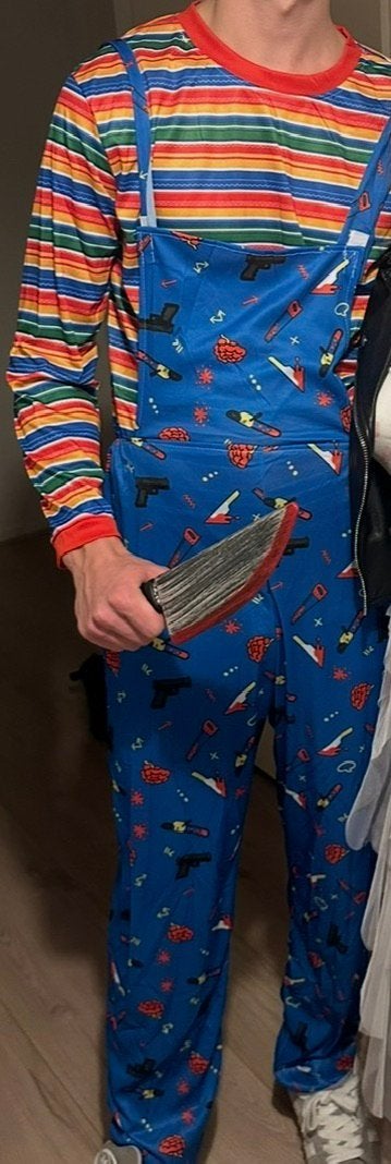 Chucky pak mannen halloween maat L, Ophalen, Zo goed als nieuw, Halloween