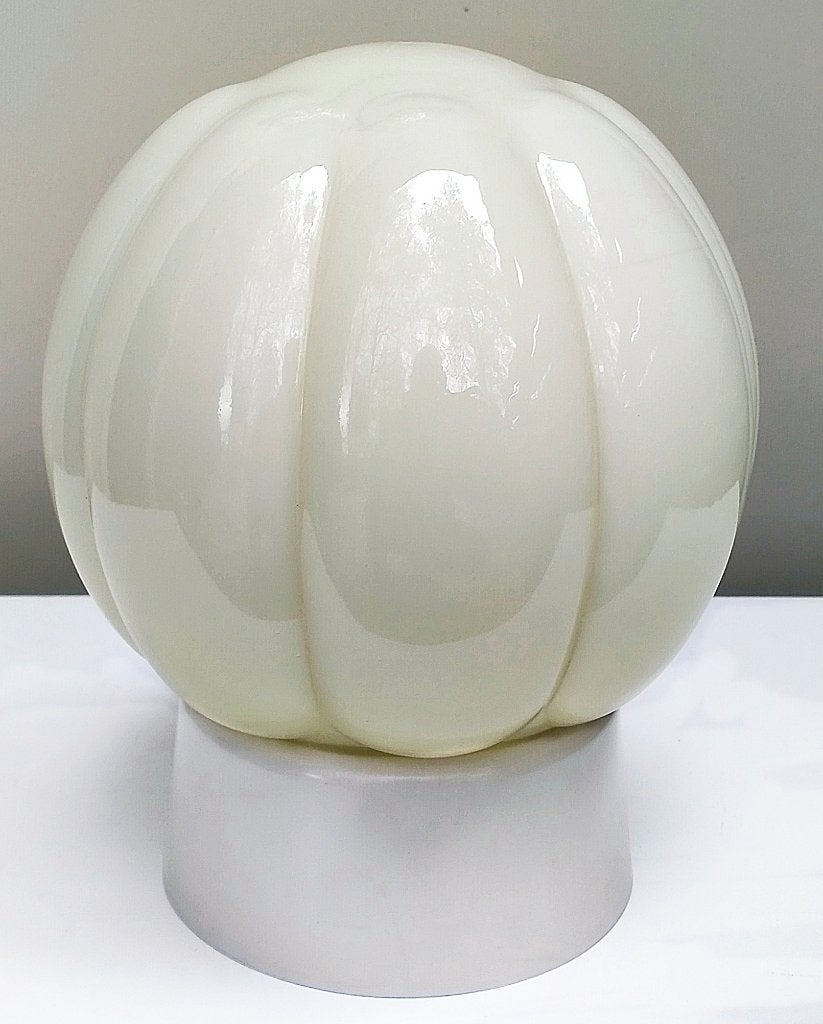 Antieke Glazen Thabur Lamp Bollamp Plafondlamp, Ophalen of Verzenden, Zo goed als nieuw, Glas, Antiek / Art Deco / Jugendstil / Thabur / Haags design
