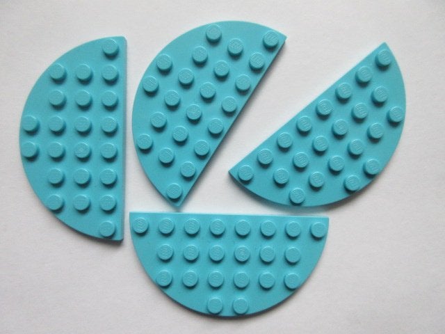 nr. 8028, 4 Halfronde plaatjes 4x8., Ophalen of Verzenden, Zo goed als nieuw, Complete set, Lego