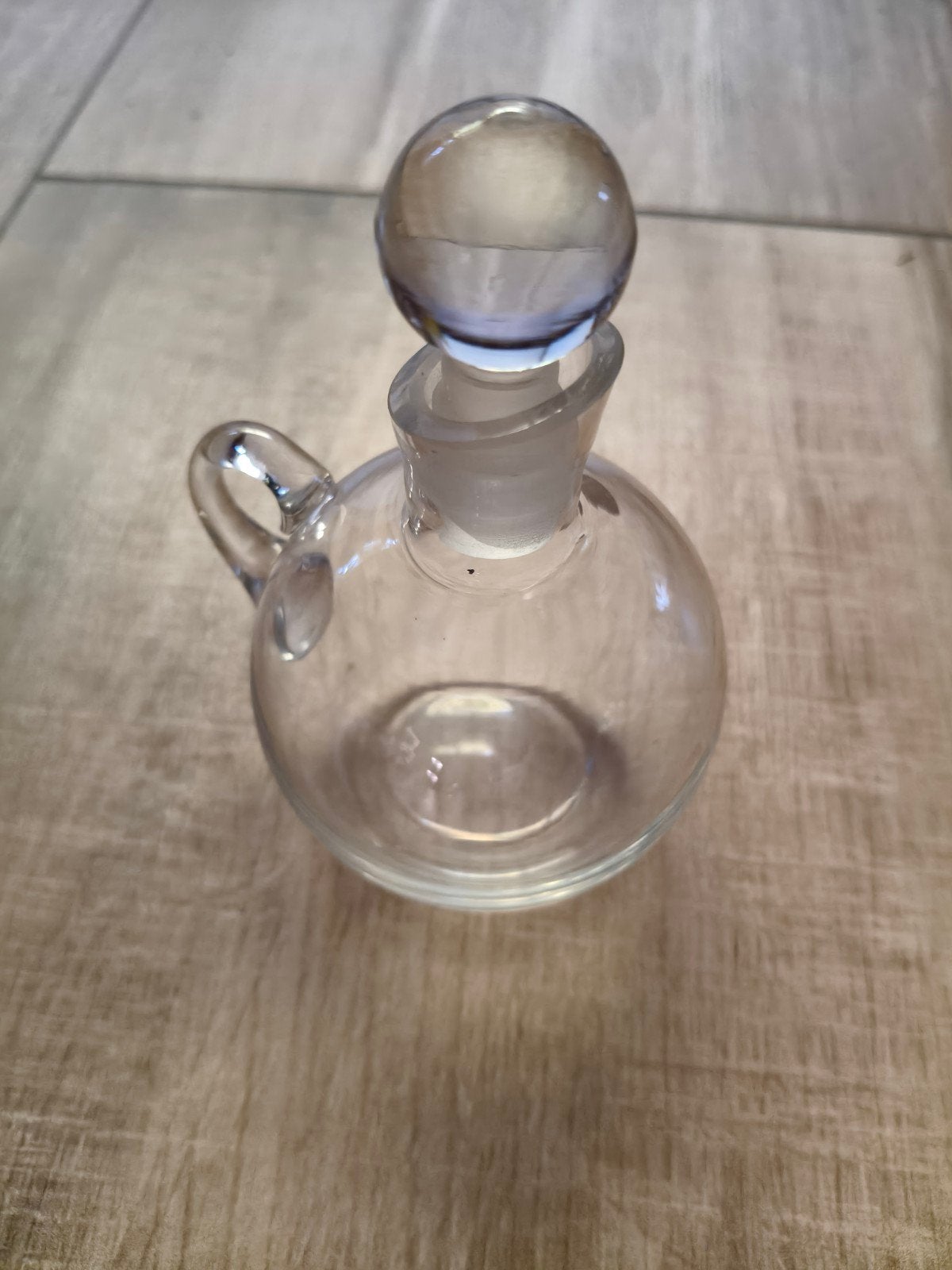 Vintage Alfred Taube Kristalglasfabrik Olie/Azijn Karaf, Ophalen of Verzenden