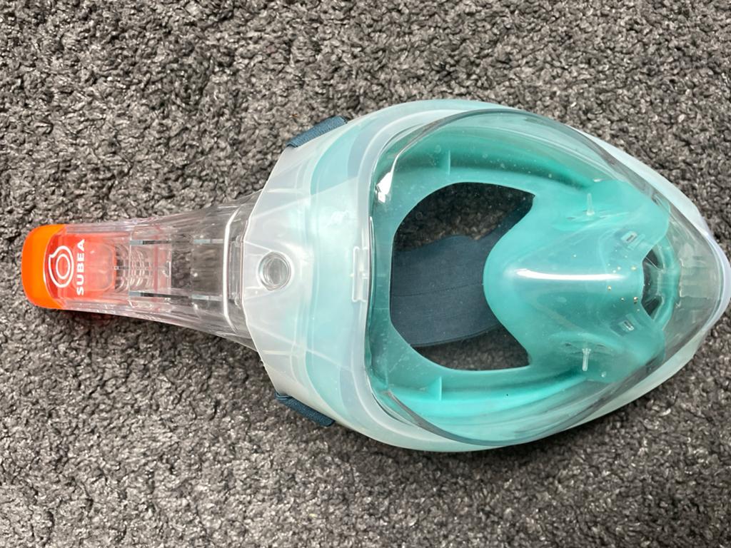2 x Subsea Easybreath Snorkelmasker Maat S/M en M/L, Ophalen, Zo goed als nieuw, Snorkelmasker