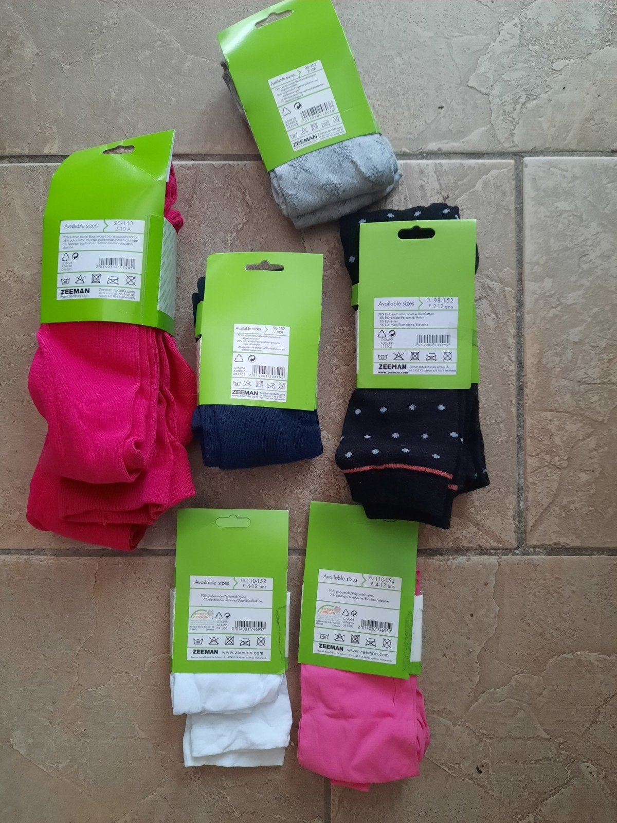 Zeeman: 4 x maillot + 3 x legging maat 134-140 NIEUW, Ophalen, Zeeman, Meisje, Overige typen
