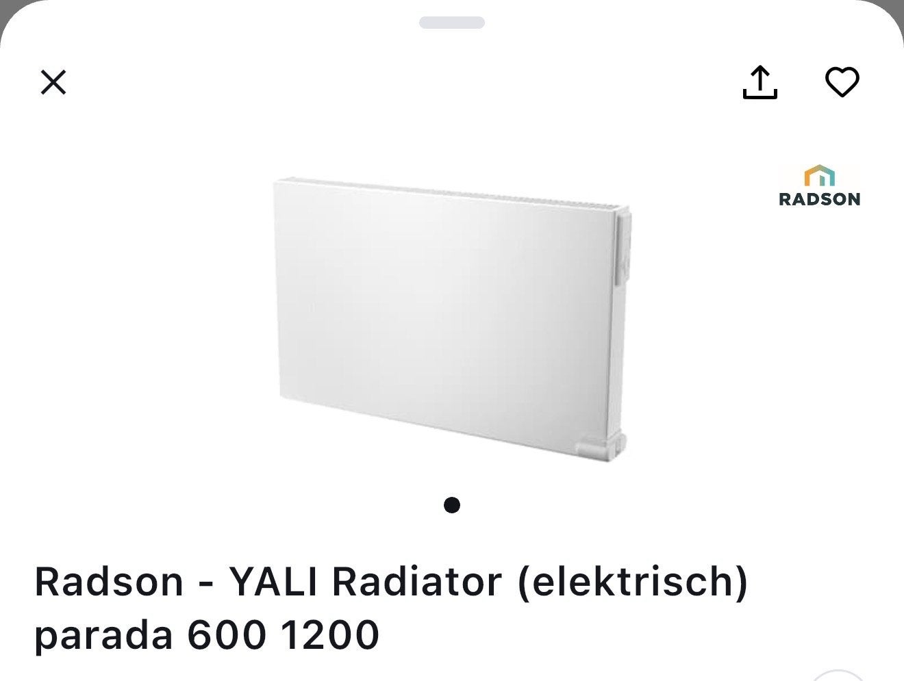 Radson YALI Radiator (elektrisch) Parada 600 1200, 30 tot 80 cm, Radiator, Nieuw, Ophalen of Verzenden