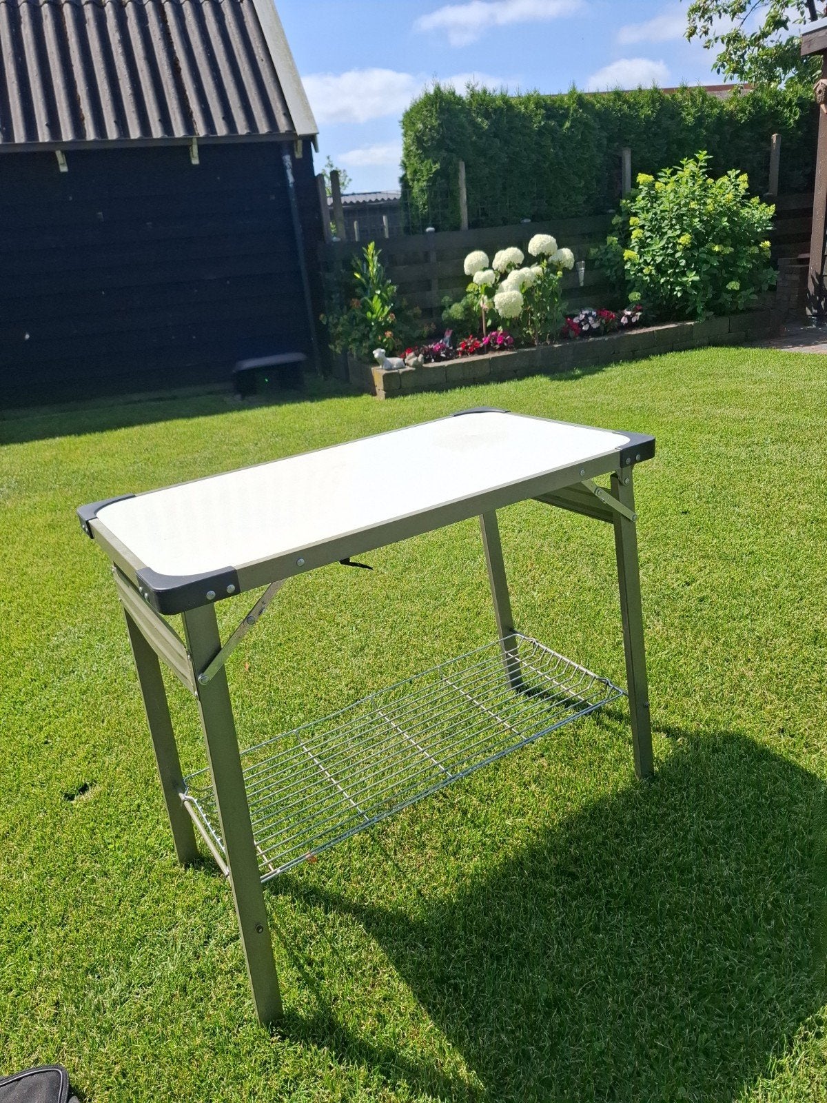 Nette campingtafel met draagtas - 91x52x79.5 cm, Ophalen of Verzenden, Gebruikt, Campingtafel