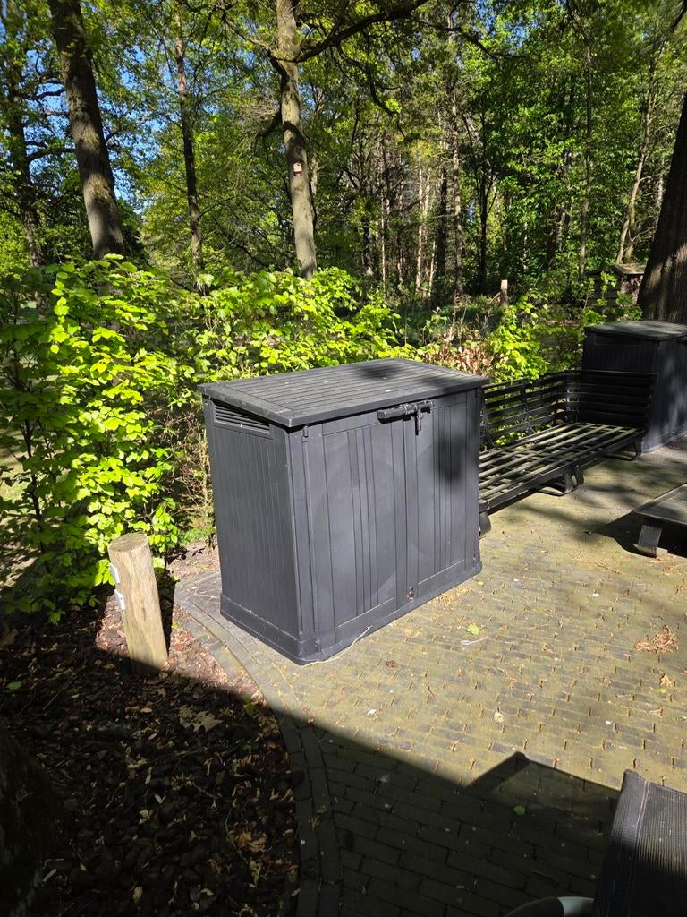 Keter opbergbox voor tuinkussens of containers, Ophalen
