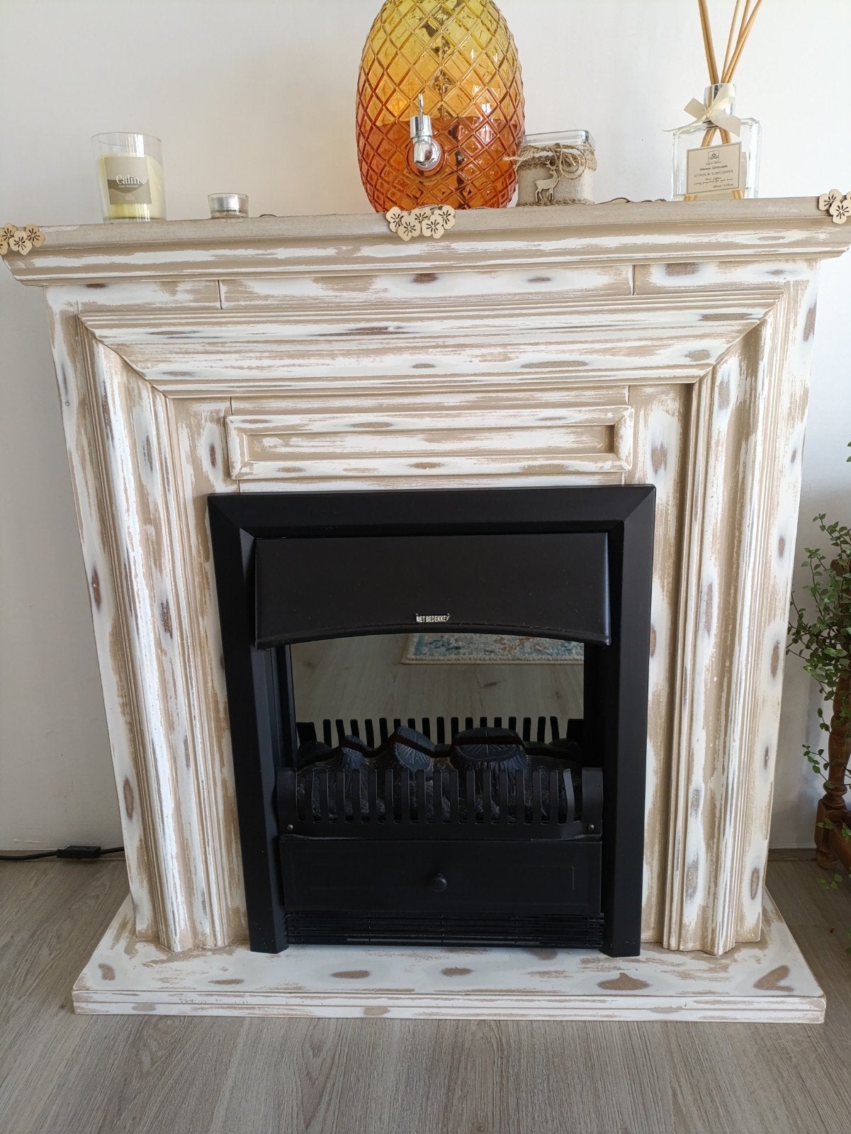 mooie decoratief meubel, Huis en Inrichting, Ophalen, Zo goed als nieuw, Vrijstaande haard, Elektrische haard