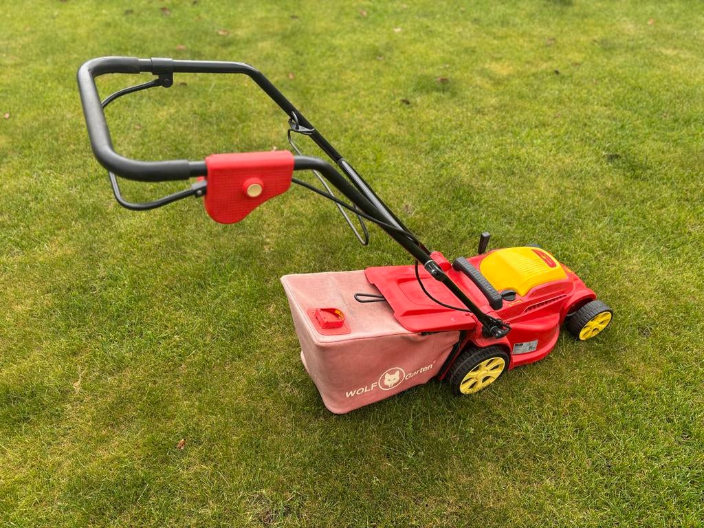 Wolf-Garten A340 E Elektrische Grasmaaier, Tuin en Terras, Grasmaaiers, Gebruikt, Elektrische grasmaaier, 30 t/m 39 cm, Cirkelmaaier