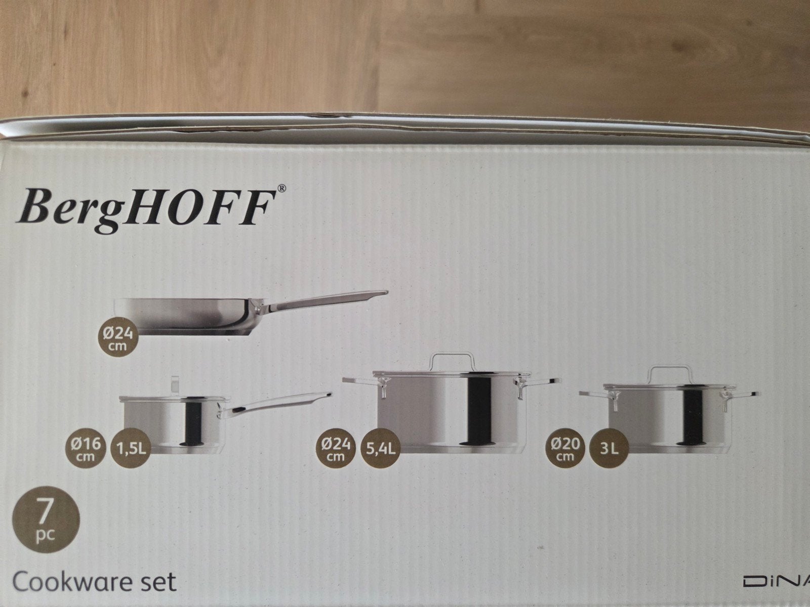 BergHOFF Dina 7-delige pannenset - Nieuw in doos, Met deksel, Nieuw, Pannenset, Ophalen of Verzenden