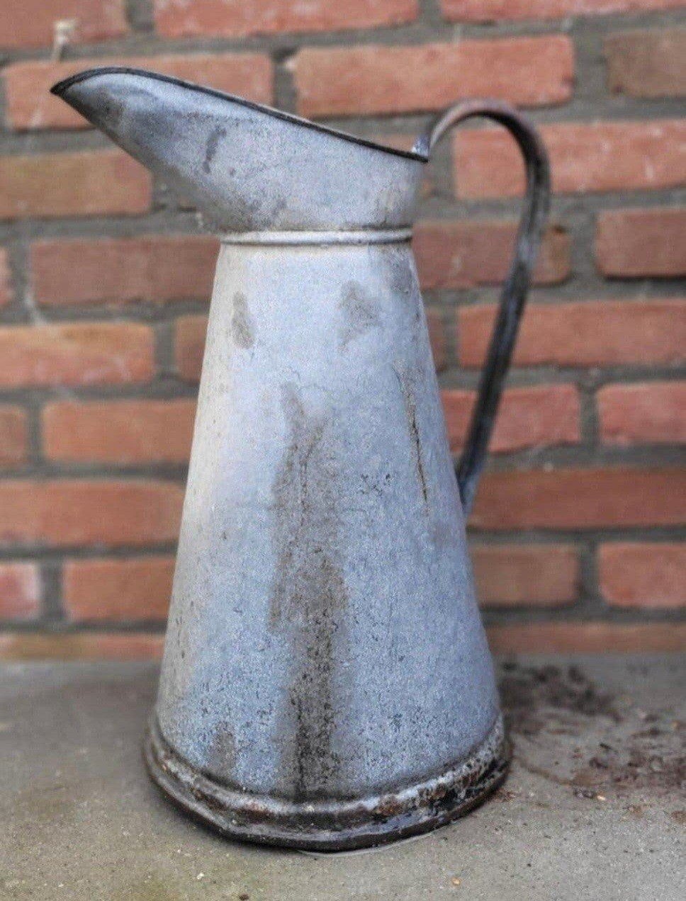 Oude Franse antieke brocante zinken water kan / Lampet kan, Ophalen of Verzenden