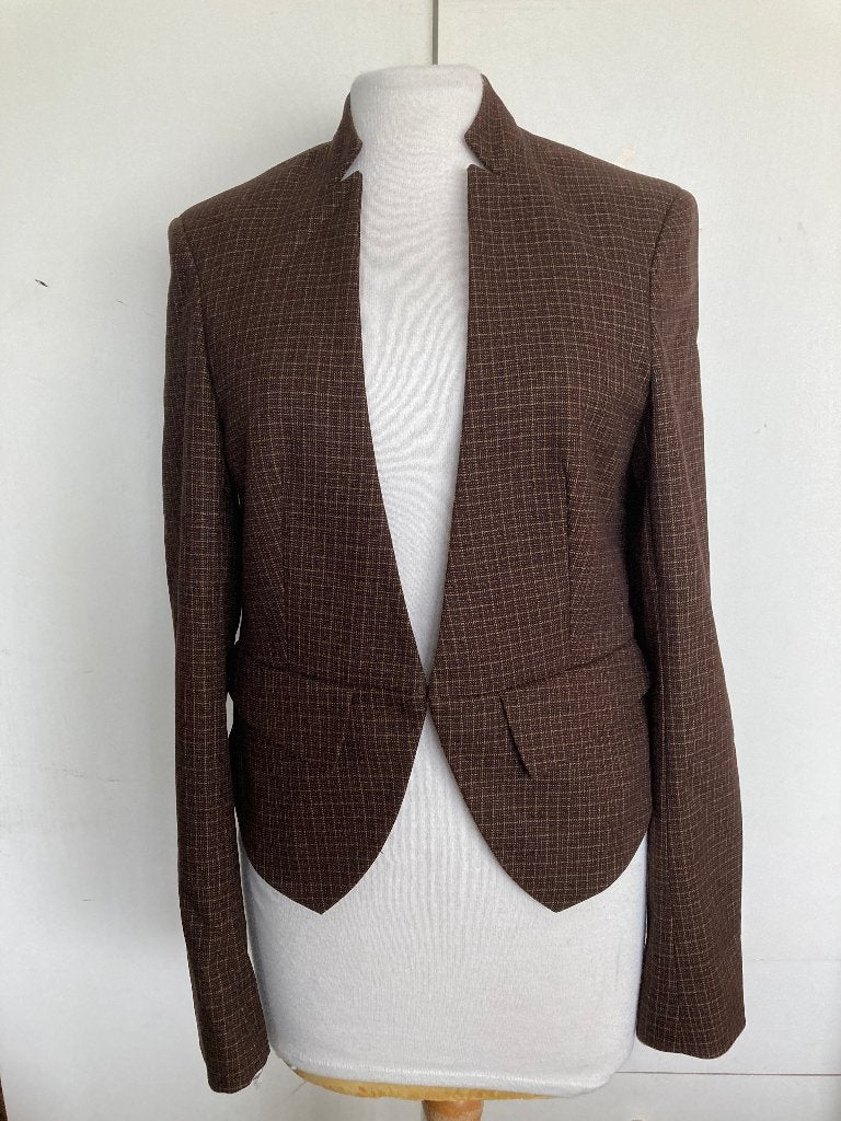 Maat: S / Bruine geruite blazer / Merk: WE, Bruin, WE, Ophalen of Verzenden, Jasje