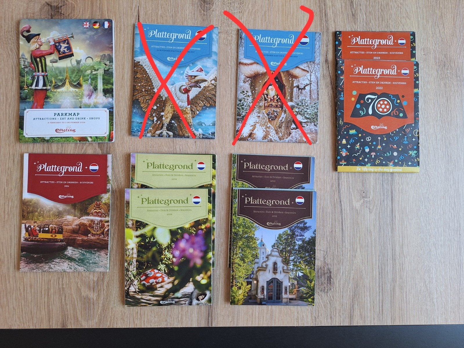 Diverse plattegronden Efteling.                     2,- p.st, Verzamelen, Efteling, Ophalen of Verzenden, Zo goed als nieuw