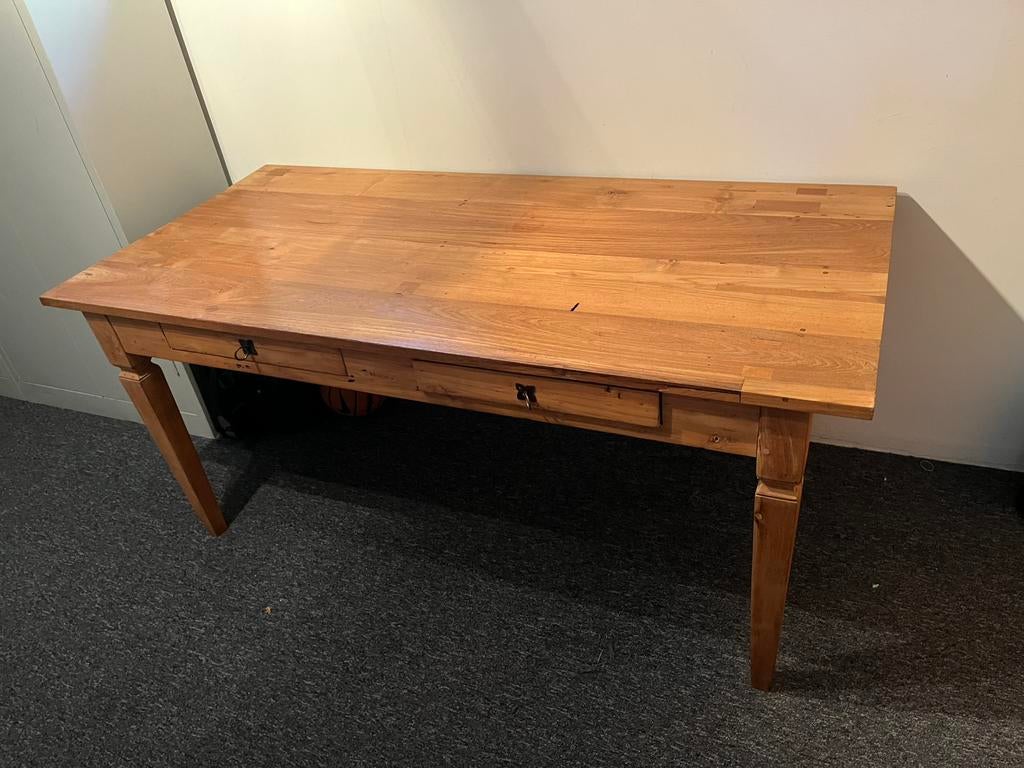 Oude teakhouten eettafel 180x86, Antiek en Kunst, Antiek | Meubels | Tafels, Ophalen