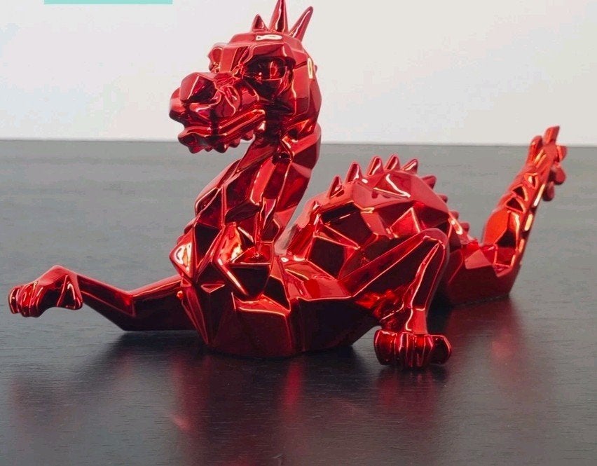 Richard Orlinski Dragon Spirit Red Edition Beeld, Antiek en Kunst, Ophalen of Verzenden