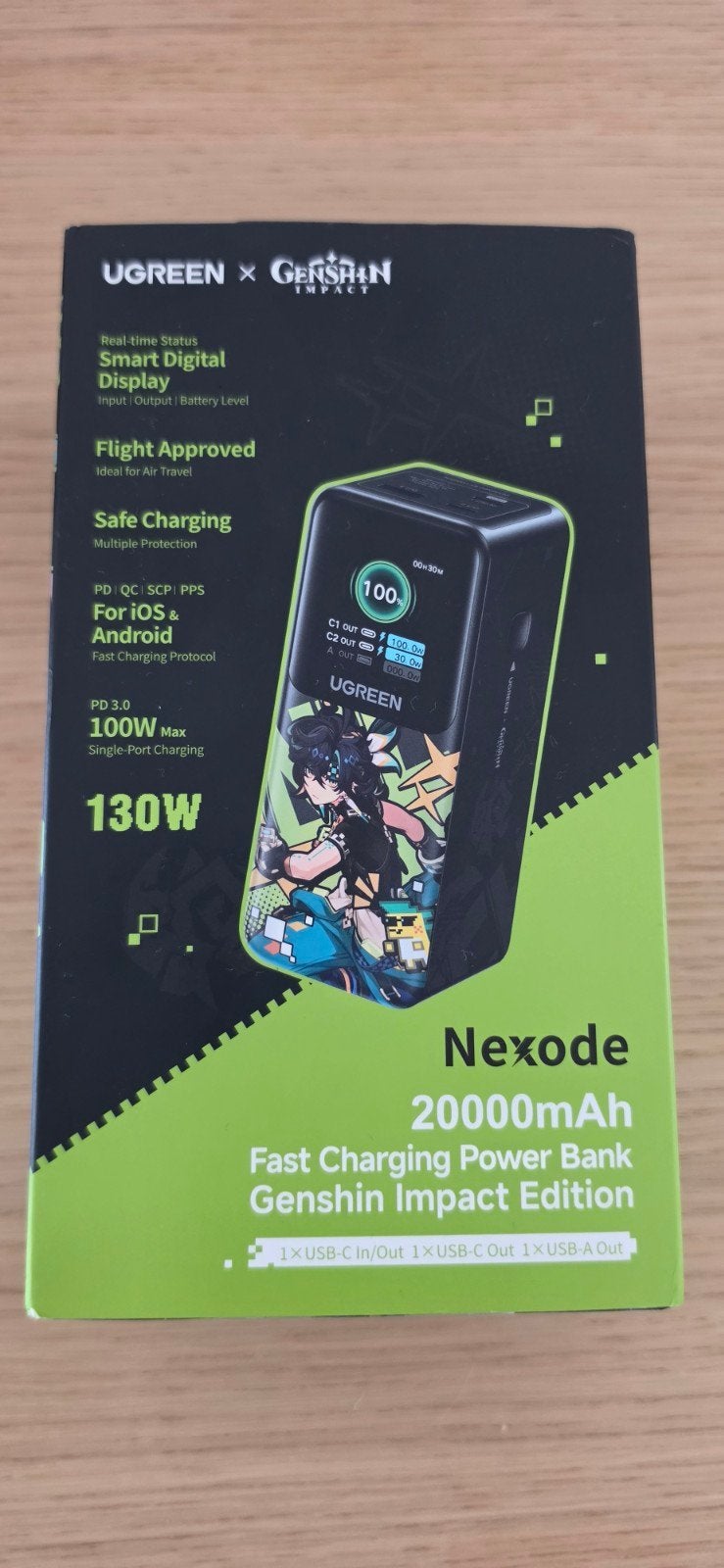 UGREEN Nexode 20000mAh Genshin Impact Power Bank 130W, Ophalen, Nieuw, UGREEN