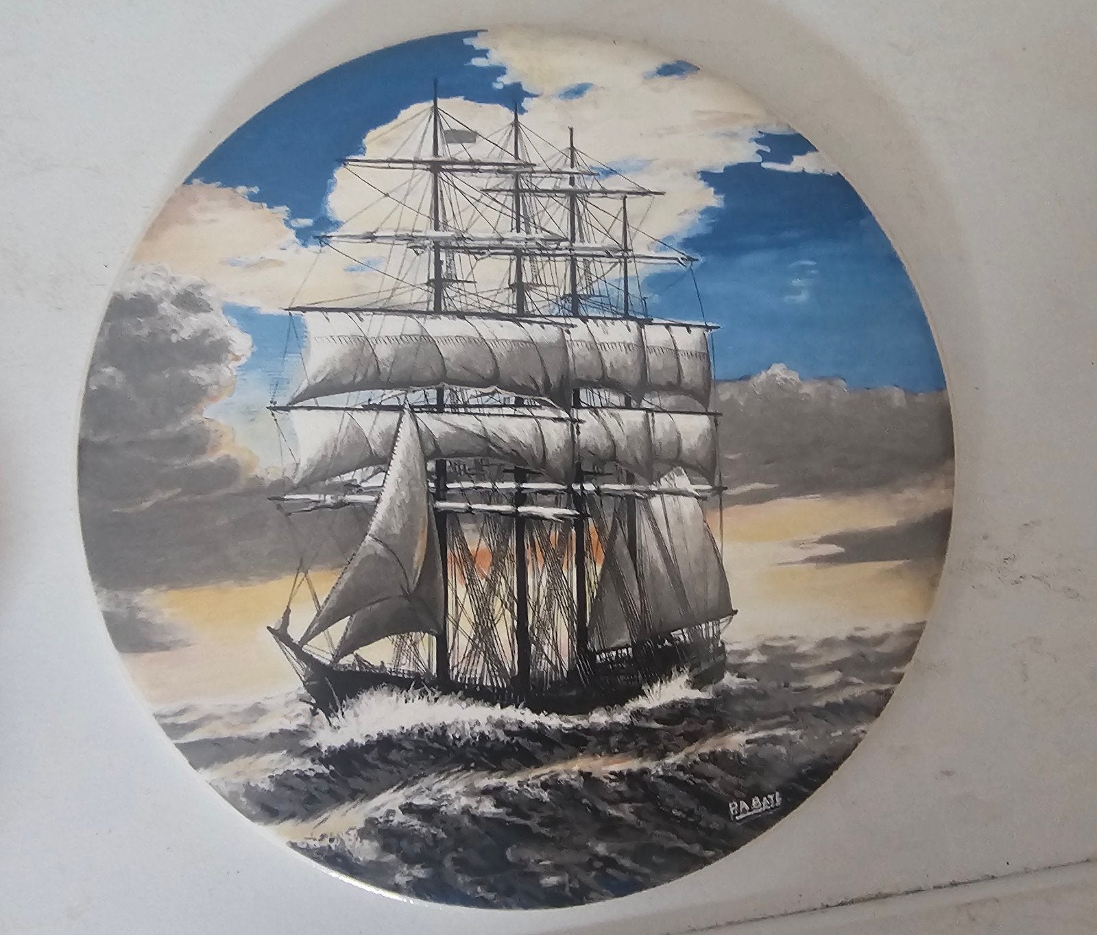 Vintage Poole Pottery wandbord 'Howard D. Troop' P.A. Bate, Ophalen of Verzenden