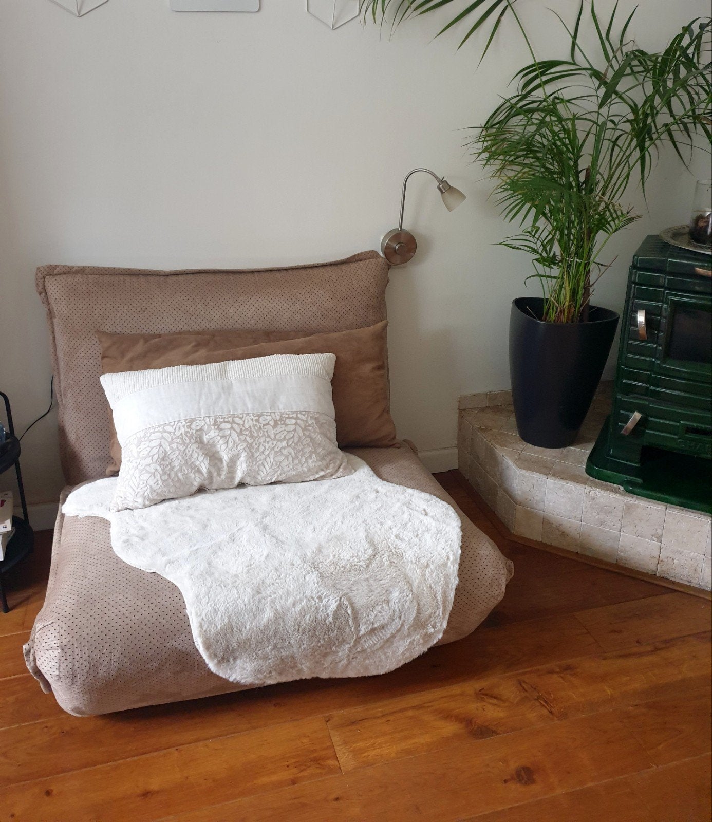 Comfortabele stoel/loungebank/matras, Huis en Inrichting, Banken | Sofa's en Chaises Longues, Zo goed als nieuw, Eenpersoons, Minder dan 150 cm