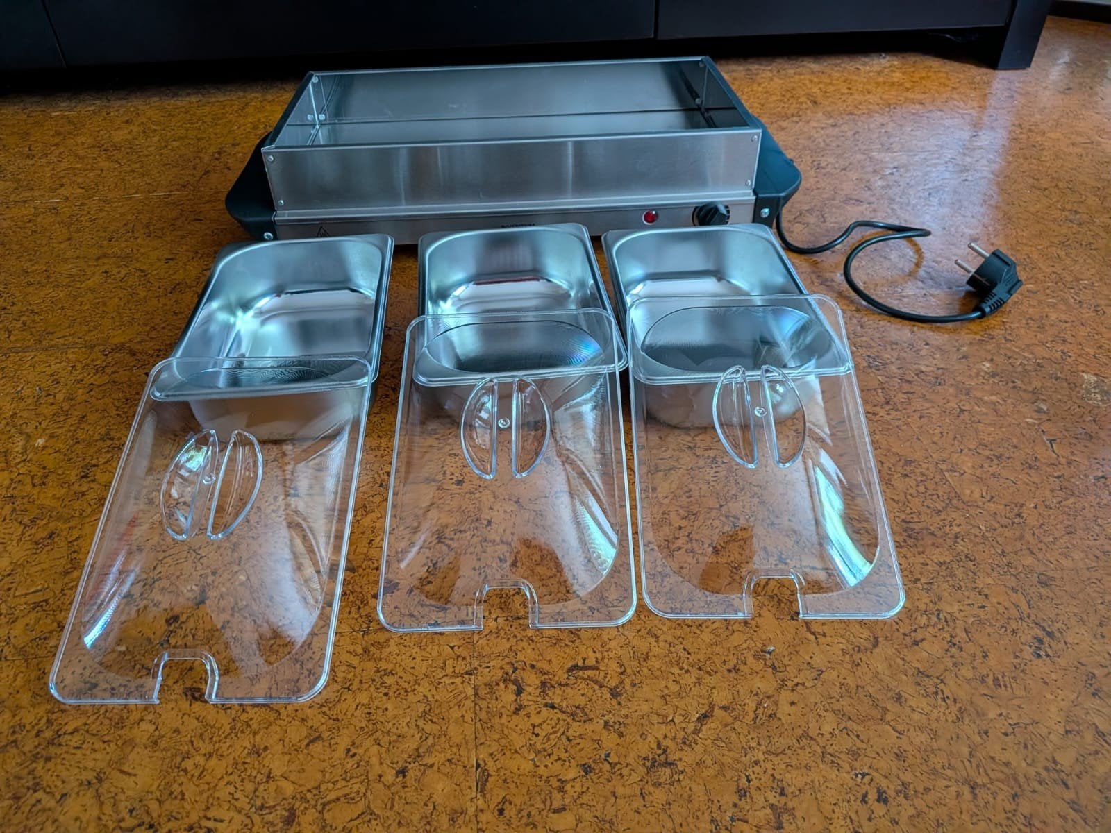 Inventum BW315S Buffetwarmer - 3x 1.5L - Zilver, Overige typen, Zilver, Ophalen of Verzenden, Zo goed als nieuw
