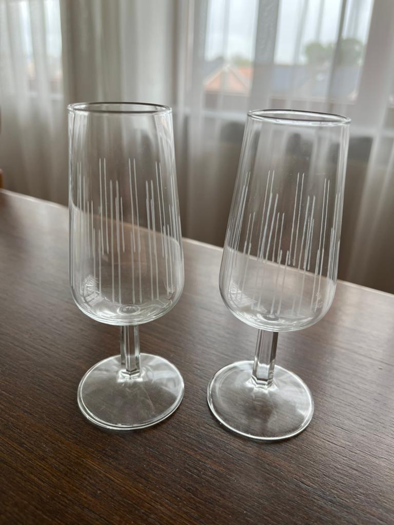 Antieke sherry glazen 2x, Antiek en Kunst, Ophalen of Verzenden