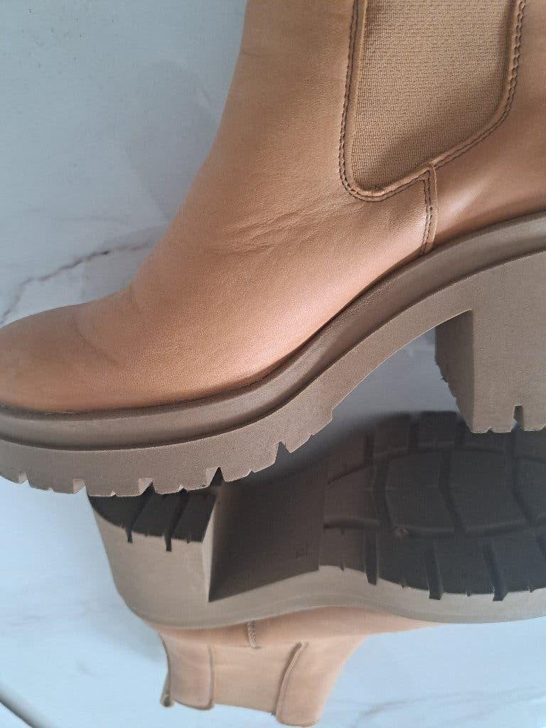 Leder damesschoenen 40 Oxmox, Ophalen, Oxmox, Beige, Lage of Enkellaarzen