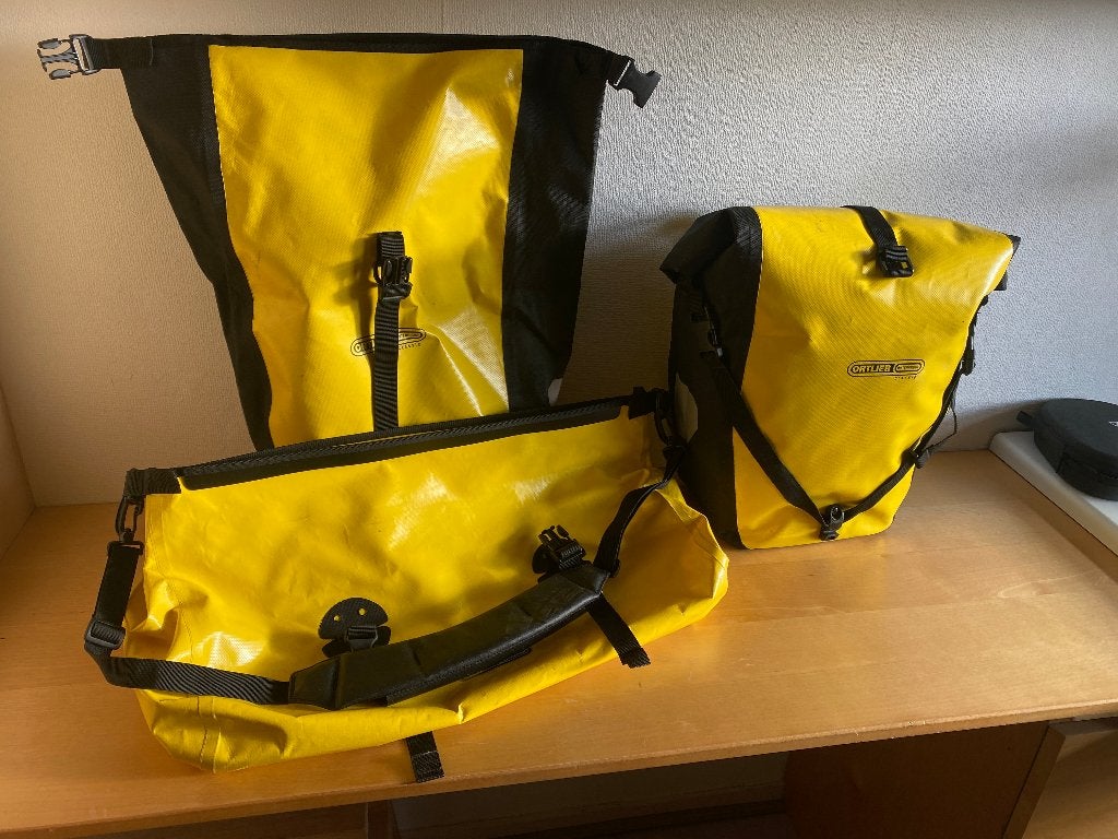 Ortlieb Rackpack M, Ortlieb Classic Rollers, zwart-geel., Ophalen of Verzenden, Gebruikt, Ortlieb Classic