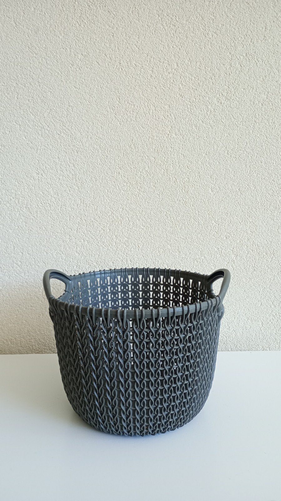 Grijs kunststof mandje Curver, Kunststof, Mand, Rond, Ophalen of Verzenden