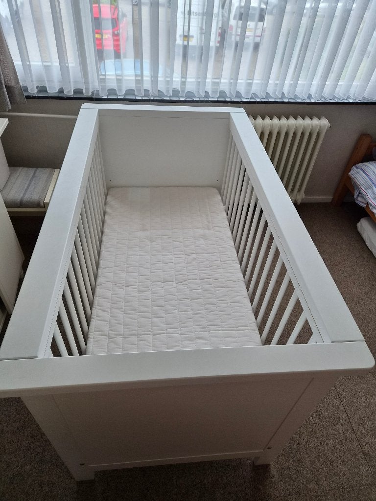 Ledikant wit, Ophalen, Gebruikt, Minder dan 140 cm, Minder dan 70 cm