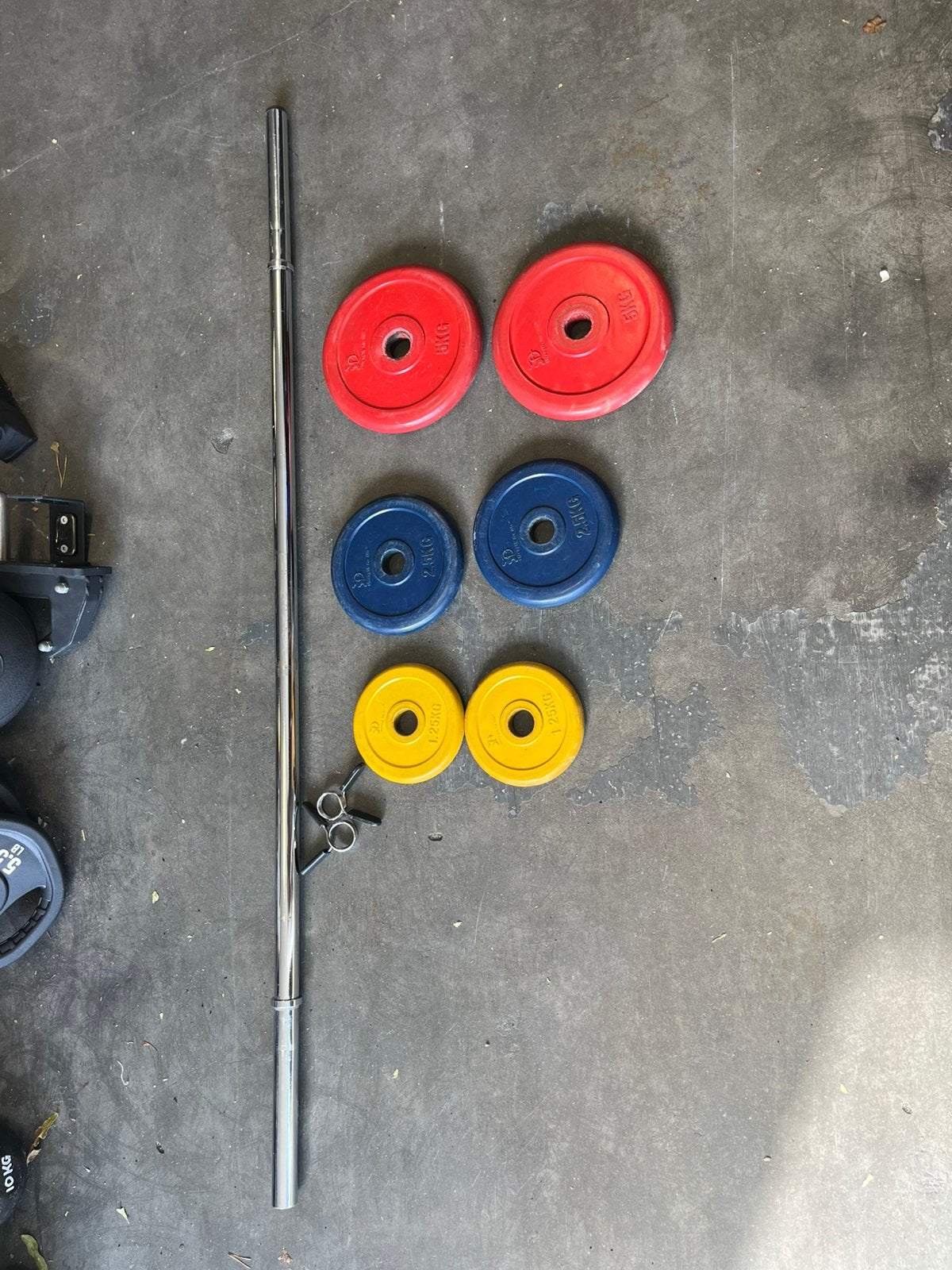 Halterset 20 kg halter stang met schijven gewichten, Gebruikt, Stang, Halterset, Halter set