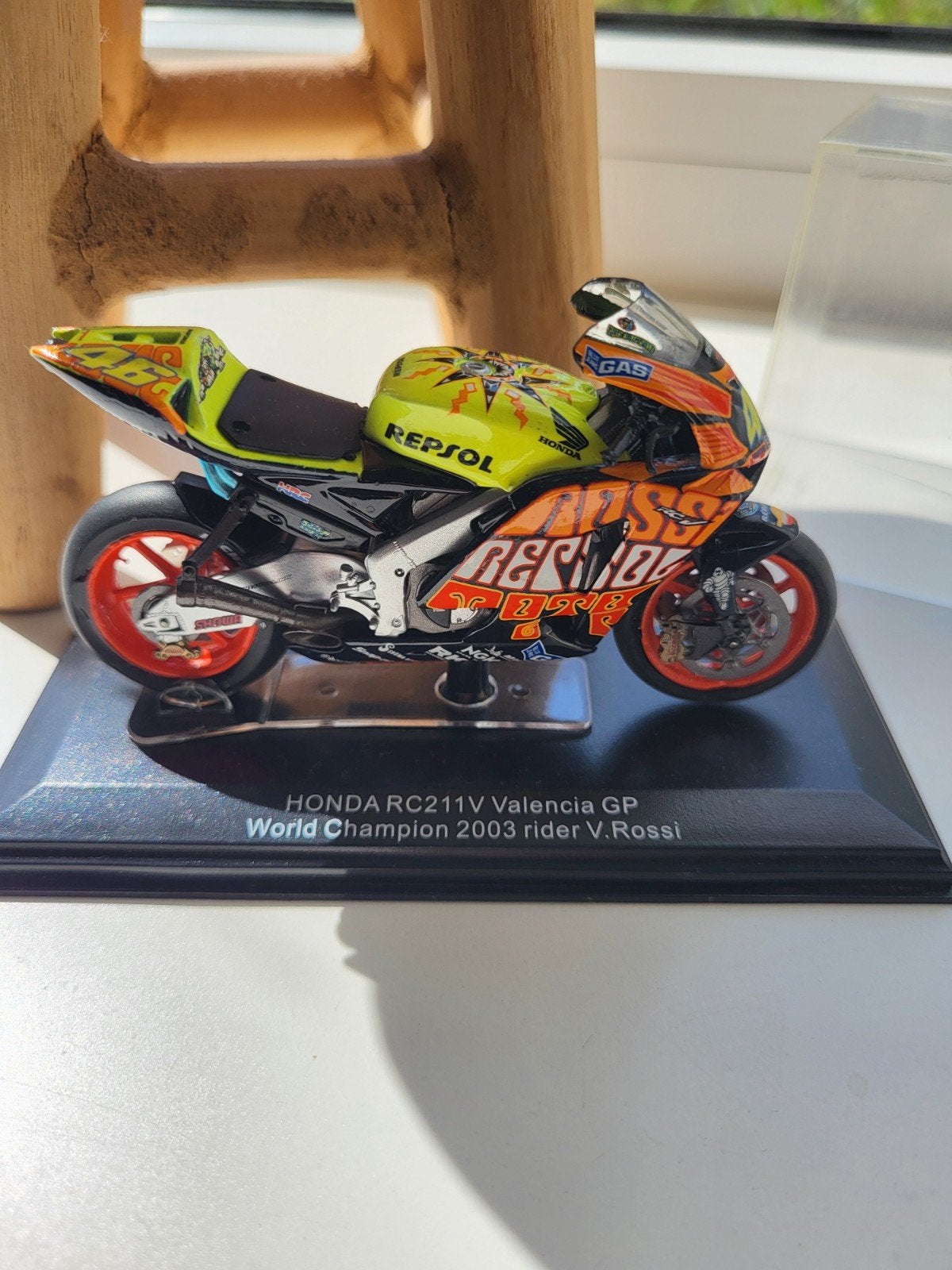 Honda RC211V Valencia GP 2003 V. Rossi model, Ophalen of Verzenden, Zo goed als nieuw, Overige typen, Overige merken